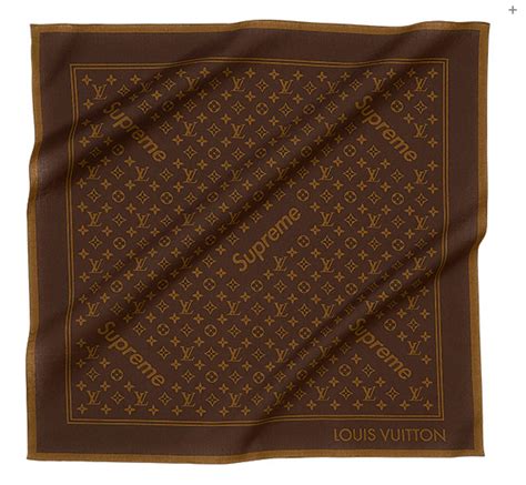 louis vuitton supreme bandana brown|louis vuitton twilly.